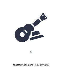s icon. Simple element illustration from music concept. s editable symbol design on white background. Can be use for web and mobile.