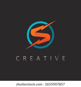 S Icon Vector with Modern Curves and Bold Letter Design for Branding