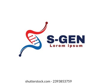 S initial Genetic logo icon symbol design template illustration inspiration