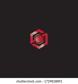 s initial hexagon. logo vector icon hexagon line