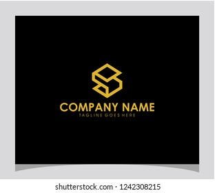 S initial hexagon monogram geometric template letter icon logo design vector eps 10