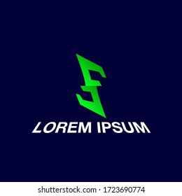 S initial letter for business and technology company