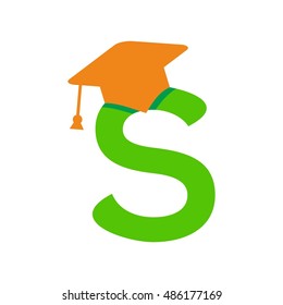 S initial letter Education logo