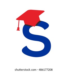 S initial letter Education logo