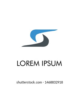 S initial letter for energy logo company