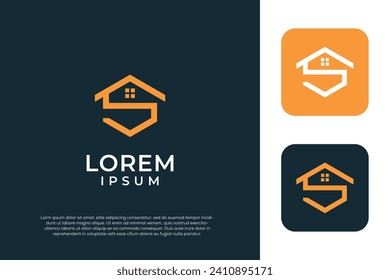 S initial letter logo simple Icon unique monogram for property and real estate business