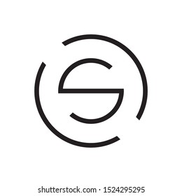 S initial letter logo template vector icon design