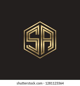 S A initial letter, modern logo design template vector 
