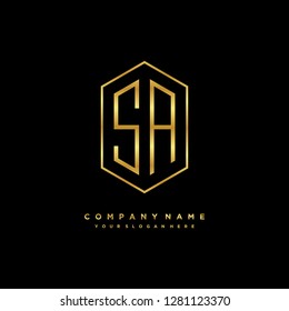 S A initial letter, modern logo design template vector 