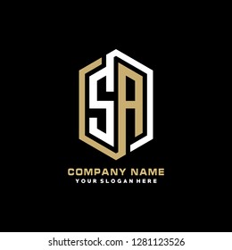 S A initial letter, modern logo design template vector 
