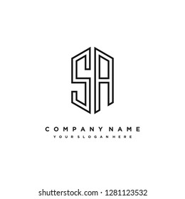 S A initial letter, modern logo design template vector 