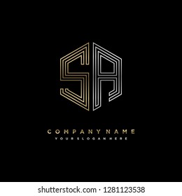 S A initial letter, modern logo design template vector 