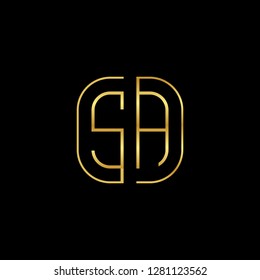 S A initial letter, modern logo design template vector 