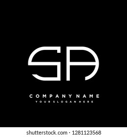 S A initial letter, modern logo design template vector 