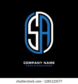 S A initial letter, modern logo design template vector 