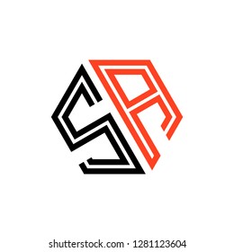 S A initial letter, modern logo design template vector 