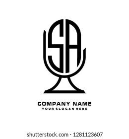 S A initial letter, modern logo design template vector 