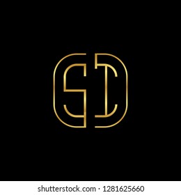 S I initial letter, modern logo design template vector 