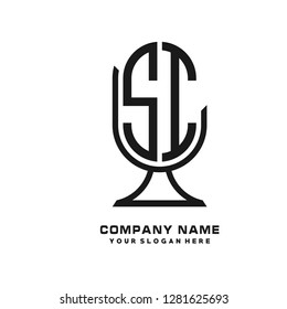 S I initial letter, modern logo design template vector 