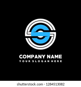 S S initial letter, modern logo design template vector 