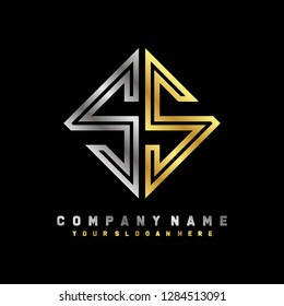 S S initial letter, modern logo design template vector 
