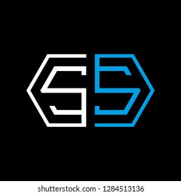 S S initial letter, modern logo design template vector 