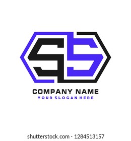 S S initial letter, modern logo design template vector 