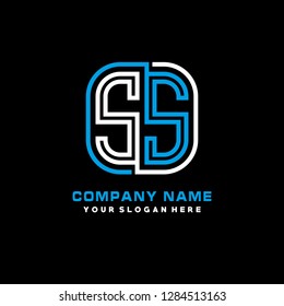 S S initial letter, modern logo design template vector 