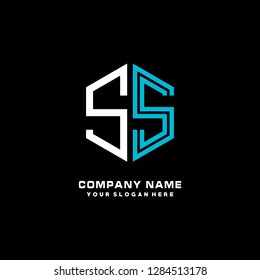 S S initial letter, modern logo design template vector 