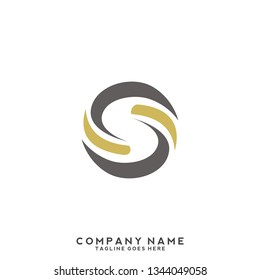 S initial letter, modern logo design template
