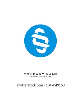 S initial letter, modern logo design template