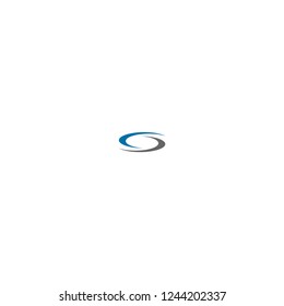 S Initial Letter with Oval Shape Logo Vector