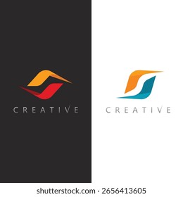 Logotipo inicial de S en diseño de Vector de línea limpia para fines de marca Corporativa