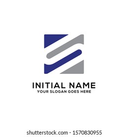 S initial logo designs, letter vector inspirations, can used firm,finance logo template