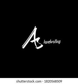 Un vector de plantilla de escritura a mano del logotipo inicial de S AS