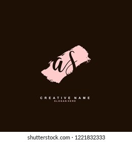 A S AS Initial logo template vector