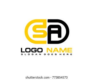 S A initial logo template vexctor