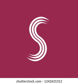 S initial logo vector design