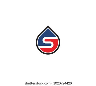 s initial logo, water logo, oil