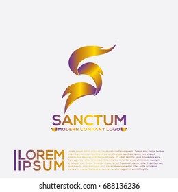 S Initial Modern Logo Vector