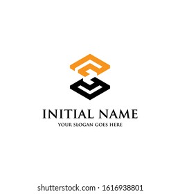 Logotipo del nombre inicial, diseño del logotipo de la letra S