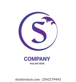 S Initial Nature Leav Logo