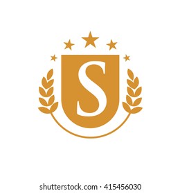 S initial - Shield and Whealth Circle Logo
