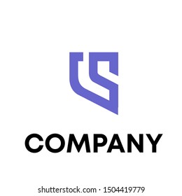 S initial sign logo vector geometric letter