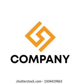 S initial sign logo vector geometric letter