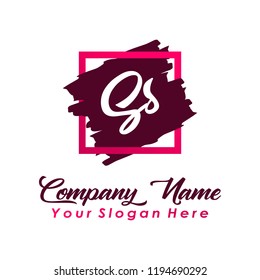S S initial square logo template vector