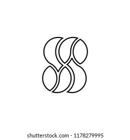 S initials monocrome symbol design vector modern