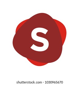 S Initials triangel background alphabet