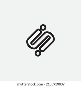 S- oder ISI-Logo-Vorlage für Monogramme.