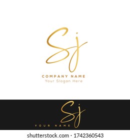  S J SJ Initial letter handwriting and signature logo.	
